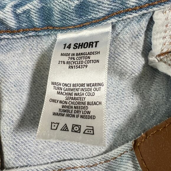 Aeropostale Womens High Rise Baggy Denim Jeans Light Wash‎ Size 14 Short - Picture 5 of 6